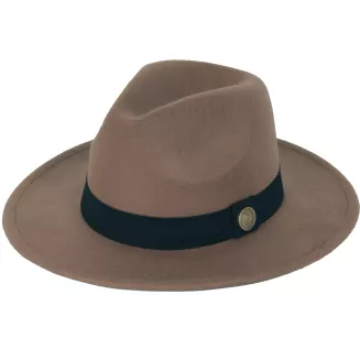 Kapelusz damski Panama Fedora brązowy R239A Polar Fashion – elegancki 57cm - 2
