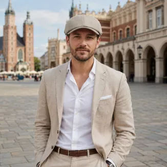 Kaszkiet Męski Gazeciarz Beżowy Szary Letnia Czapka Peaky Blinders K313G - 2