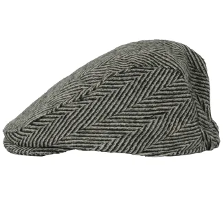 Stylowy Kaszkiet Męski Ocieplany w Jodełkę Szary K279 Polar Fashion & Klasa - 4