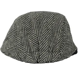Stylowy Kaszkiet Męski Ocieplany w Jodełkę Szary K279 Polar Fashion & Klasa - 5