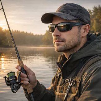 Czarne Okulary Polaryzacyjne Solano Fishing FL20069B na Ryby do Auta UV400 - 6