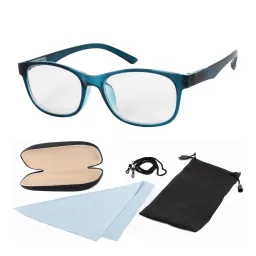 Okulary korekcyjne RC1509 Niebieskie plusy do czytania etui
