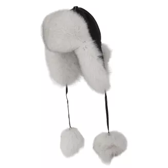 Luksusowa damska pilotka skórzana z futrem, czarna W526D Polar Fashion - 9