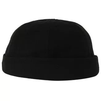 Czapka Bez Daszka Dokerka Leonka Fisherman Czarna Flanelowa Unisex K263K - 5
