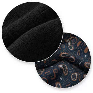 Czapka Bez Daszka Dokerka Leonka Fisherman Czarna Flanelowa Unisex K263K - 11