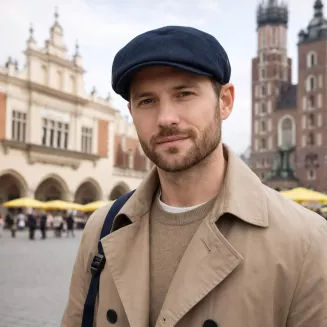 Kaszkiet Męski Gazeciarz Granatowy Shelby Peaky Blinders Letni K308G 57-59 - 5