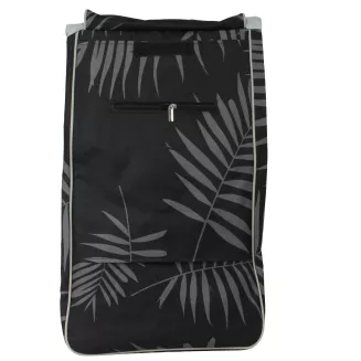 Impregnowana Torba zakupowa do wózka czarna w liście palmowe usztywniana T4H - 3