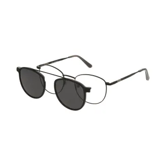 Solano CL10224A Czarna Oprawa Korekcyjna Unisex z Nakładką Clip-On Monel - 2