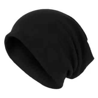 Czapka dresowa czarna W397A, dwuwarstwowa, unisex, bawełna i poliester, przejściowa na jesień, zimę i wiosnę.