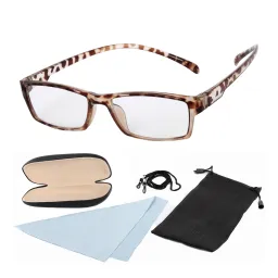 Okulary korekcyjne FH5881 Brązowe plusy do czytania etui