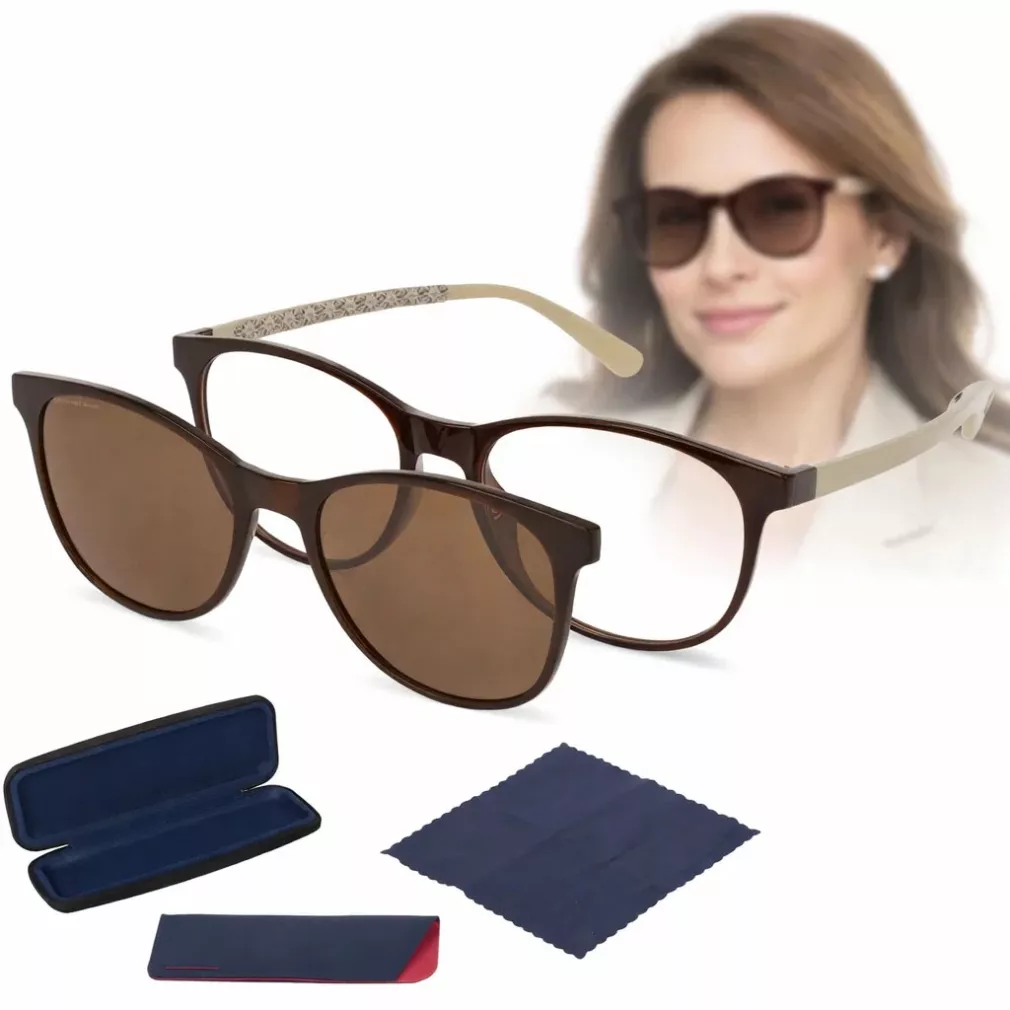 Solano CL90254D Damska Oprawa korekcyjna z nakładką przeciwsłoneczną clip-on