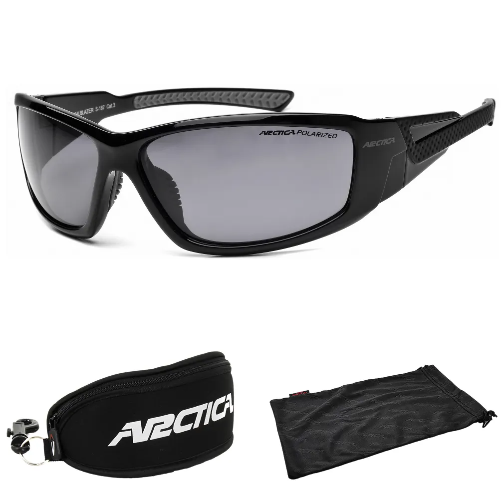 Arctica S187 Czarne TRAILBLAZER Okulary Przeciwsłoneczne Gratisy