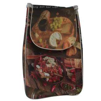Torba wymienna do wózka zakupowego  35L usztywniana kulinarny wzór WZ401CT - 2