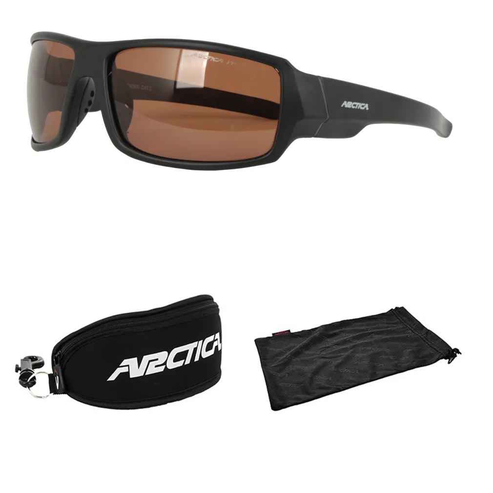 Arctica S320A Czarne matowe DEFENDER Okulary Przeciwsłoneczne Gratisy