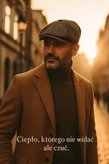 Zimowy-Stylowy Kaszkiet Peaky Blinders Brązowy K282A – Ocieplany i Wygodny - 6
