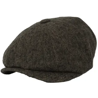 Zimowy-Stylowy Kaszkiet Peaky Blinders Brązowy K282A – Ocieplany i Wygodny - 4