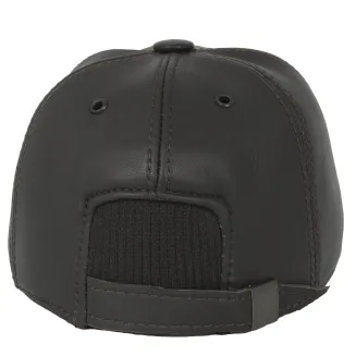 Ciepła Skórzana Czapka z Daszkiem i Uszami Męska K248C  Brąz Polar Fashion - 4