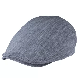 Kaszkiet K212E szary lniany flat cap lekki stylowy wygodny lato klasyka - 2