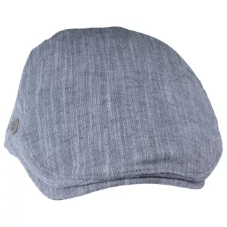 Kaszkiet K212E szary lniany flat cap lekki stylowy wygodny lato klasyka - 3