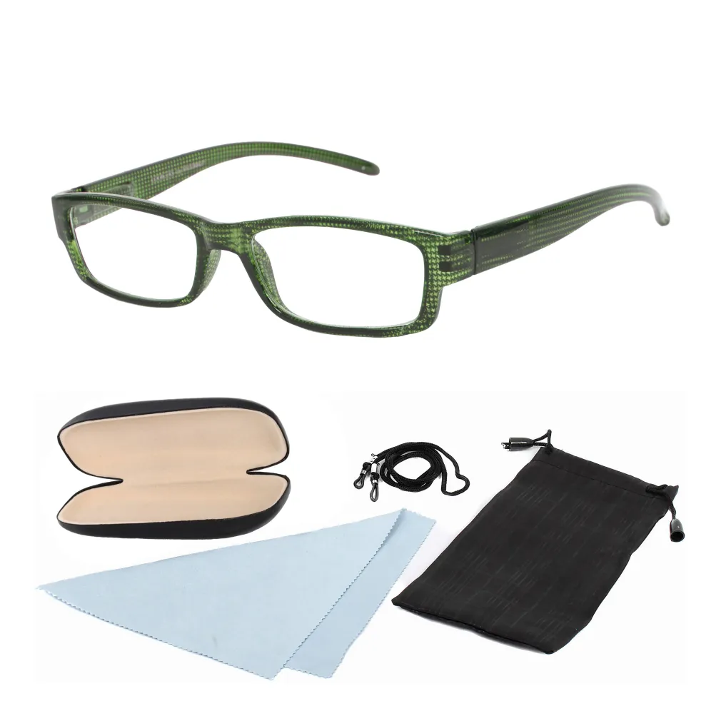 Corrective Frame Lookers M150H Green Reading Glasses – Sklepmatrix