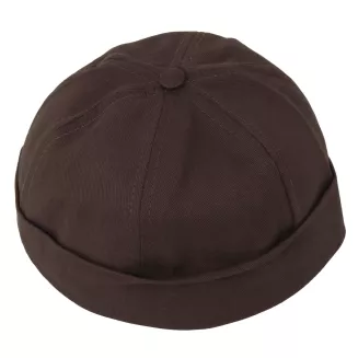 Czapka Bez Daszka Dokerka Leonka Fisherman Bawełniana Brązowa Unisex K263H - 5