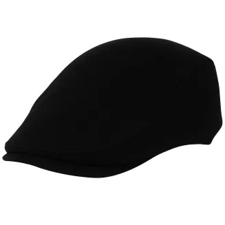 Kaszkiet Męski Czarny z Wełną Ocieplany z Gumką K286B Polar Fashion - 2