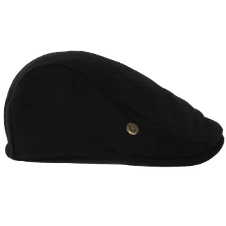 Kaszkiet Męski Czarny z Wełną Ocieplany z Gumką K286B Polar Fashion - 3