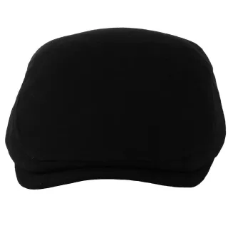 Kaszkiet Męski Czarny z Wełną Ocieplany z Gumką K286B Polar Fashion - 4