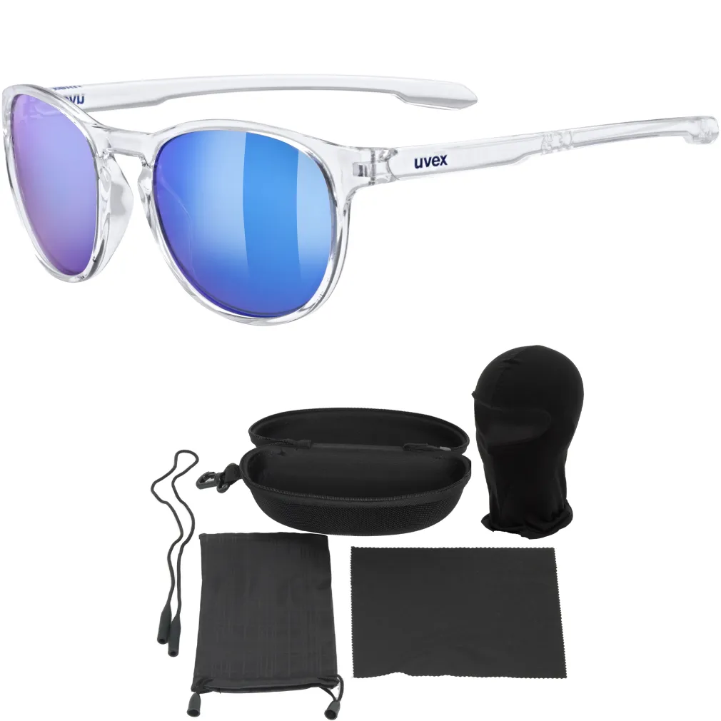 Transparentne Sportowe Okulary Lustrzana Soczewka Anty Fog UVEX LGL 53
