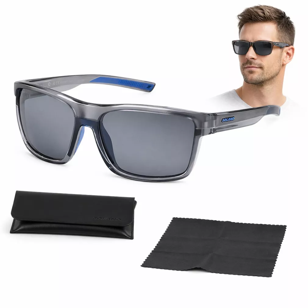 Okulary przeciwsłoneczne Solano SS21104B polaryzacyjne grey dla kierowców