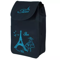 Torba do wózka zakupowego 35L granatowa codura gumowana nadruk Paris WZ10CT