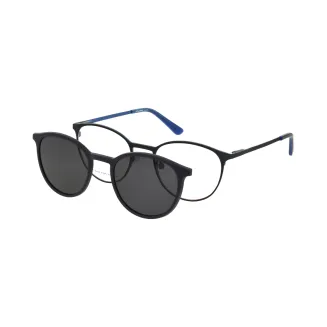 Solano CL50062C Granatowo-Niebieskie Okulary Młodzieżowe z Nakładką Clip-On - 2