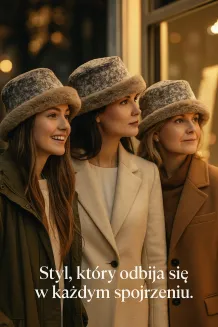 Brązowy Futrzany Bucket Hat W517D – Damska Czapka Zimowa Polar Fashion - 3