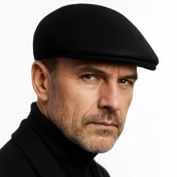 Kaszkiet Męski Czarny K287 Polar Fashion – Jesień Zima, Klasa i Styl