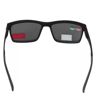 Czarne Męskie okulary korekcyjne  CL90287A z nakładką clip-on polaryzacja - 7