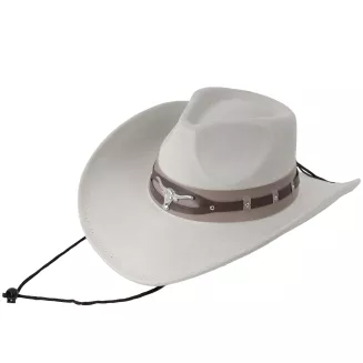 Beżowy Kapelusz Kowbojski R254A Zestaw Pilotki Western Unisex BOHO Męski - 8