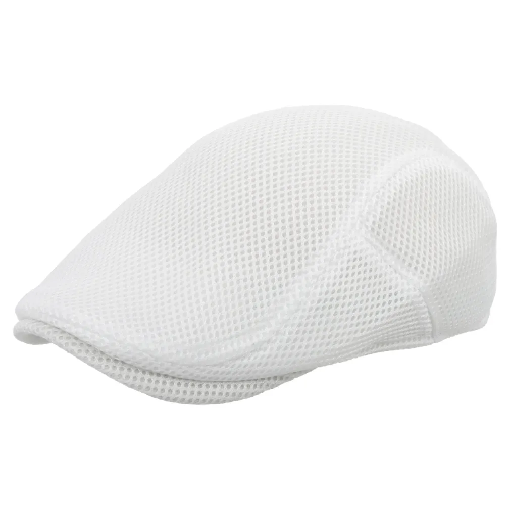 K172A White Men'S Flat Cap Polar Fashion