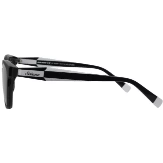 Okulary damskie 2w1 clip-on polaryzacja UV400 czarno-białe Solano CL90308A - 6