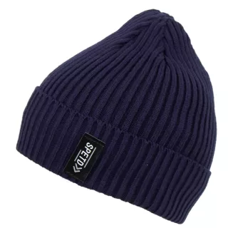 Czapka Zimowa Granatowa Beanie Polar Fashion W456C z Futerkiem - 2