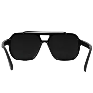 Okulary Polaryzacyjne Męskie UV400 Polar P9002C1Czarne Srebrne Paski Zestaw - 5