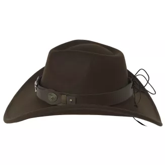 KAPELUSZ KOWBOJSKI CIEMNY BRĄZ WESTERN + OKULARY PILOTKI UNISEX R259G - 6