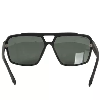 Męskie okulary polaryzacyjne czarne matowe zielone soczewki Solano SS21123A - 4