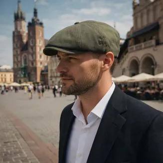 Kaszkiet Męski Gazeciarz Zielony Oliwka Letni Shelby Peaky Blinders K308E - 5