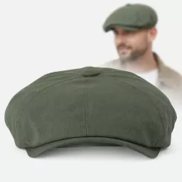Kaszkiet Męski Gazeciarz Zielony Oliwka Letni Shelby Peaky Blinders K308E