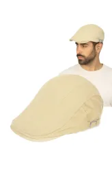 K219A Beige Men'S Cotton Cap