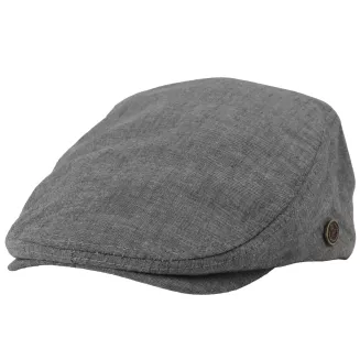 Kaszkiet Męski Bawełniany Szary Grafit Letnia Czapka Flat Cap Grafitowy K312D - 5