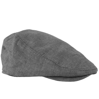 Kaszkiet Męski Bawełniany Szary Grafit Letnia Czapka Flat Cap Grafitowy K312D - 6