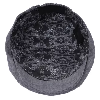 Kaszkiet Męski Bawełniany Szary Grafit Letnia Czapka Flat Cap Grafitowy K312D - 8