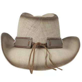 Kapelusz Cowboy Unisex Beżowy Boho Western Festival R253B Okulary Pilotki - 9