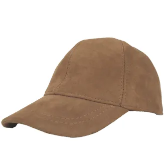 Męska Damska Skórzana Czapka Ocieplana Bejsbolówka Brązowa K205D Polar Fashion - 2